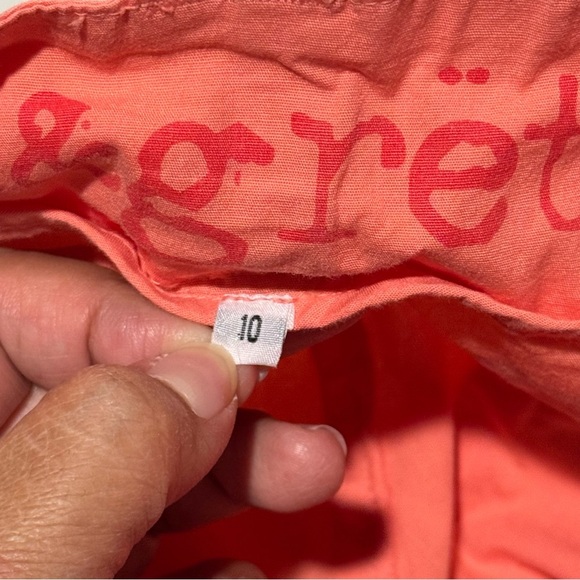 Pete & Greta Johnny Was 10 Unisex Orange Cargo Shorts Y2K Utility Edgy Pockets - Picture 2 of 8